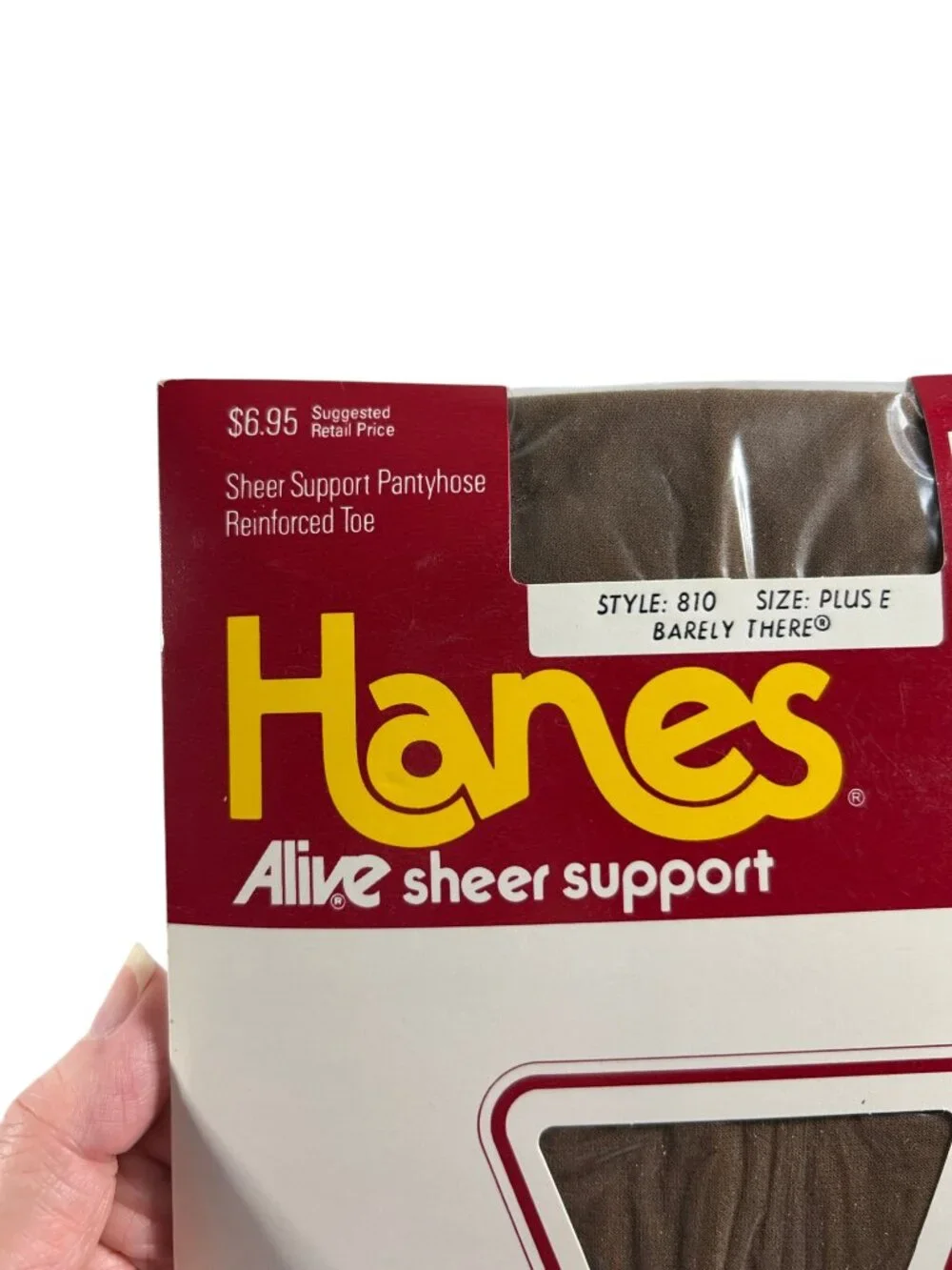 Hanes Alive Sheer Support Pantyhose Reinforced Toe Barely There Plus E 810 Hose